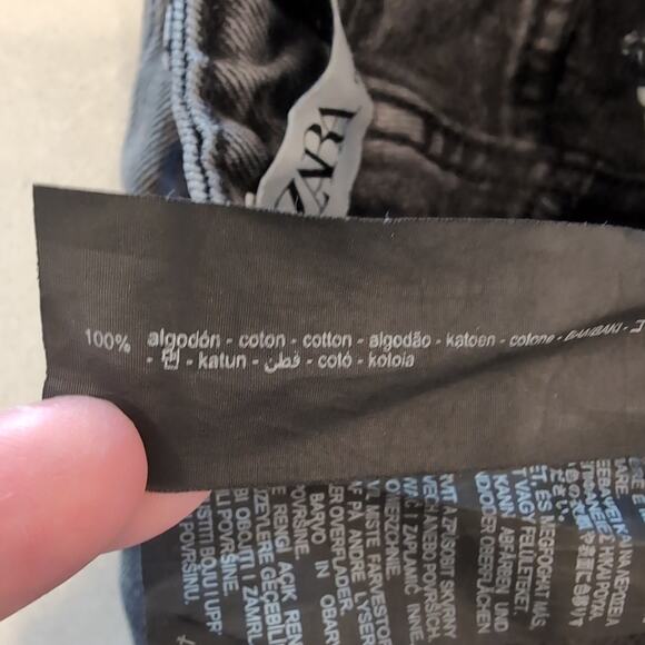 Zara Faded Black High Rise The 90's Mom Fit Jeans Size 2 - Picture 12 of 12